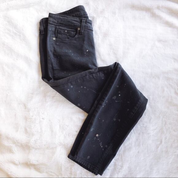 PAIGE Gray Verdugo Ankle Jeans with Splatter Design - Picture 5 of 11